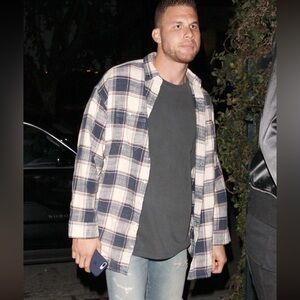 R13 ECRU Plaid Axl Shirt Size XL Japanese Fabric Button Down Shirt